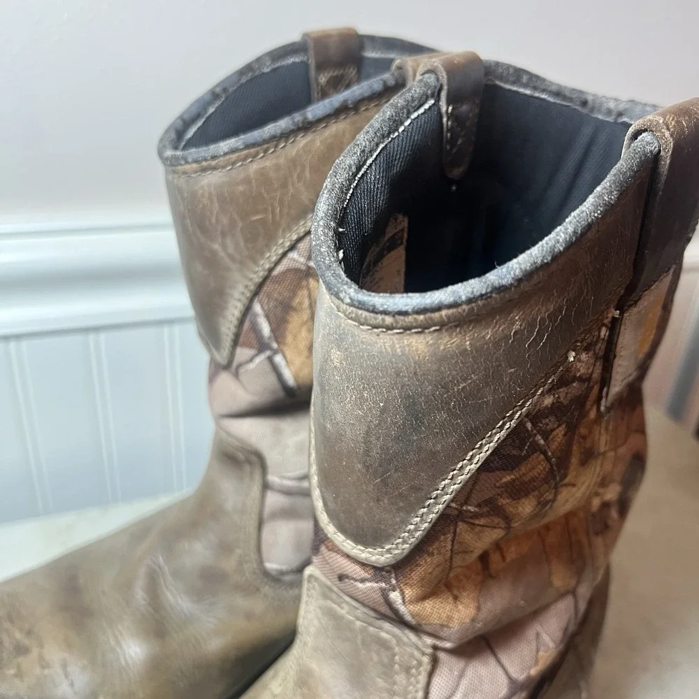 Carhartt CMF1375 Mens 11 W Wide Waterproof Camo Wellington Work Boots ASTM EH